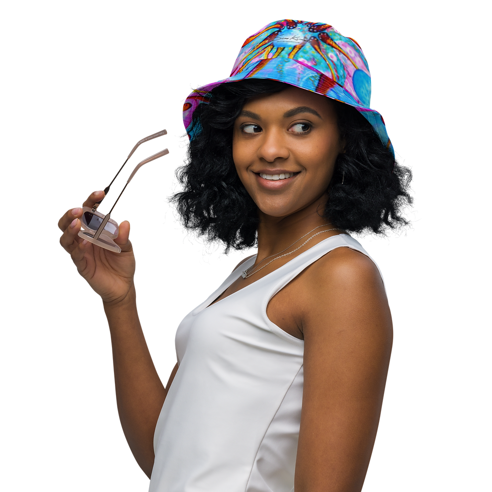 Thumbnail: Reversible Bucket Hat- Jellies Print