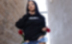 Black 8ffies hoodies with roses design displayed against a textured background
