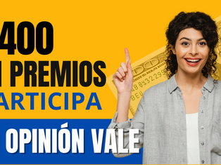 $400 en premios. Particpa en el Estudio de Mercado
