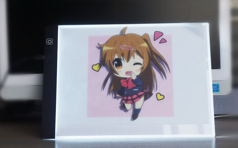 Thumbnail: A4 LED light board with 3 brightness levels used for embroidery and painting