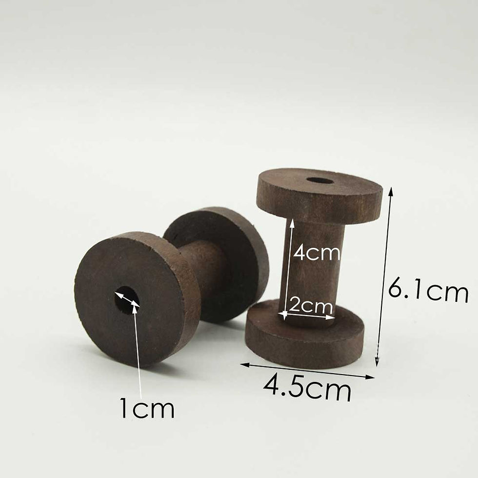 Hình thu nhỏ: Bobbin gỗ; Dụng cụ quấn dây, ren, chỉ thêu