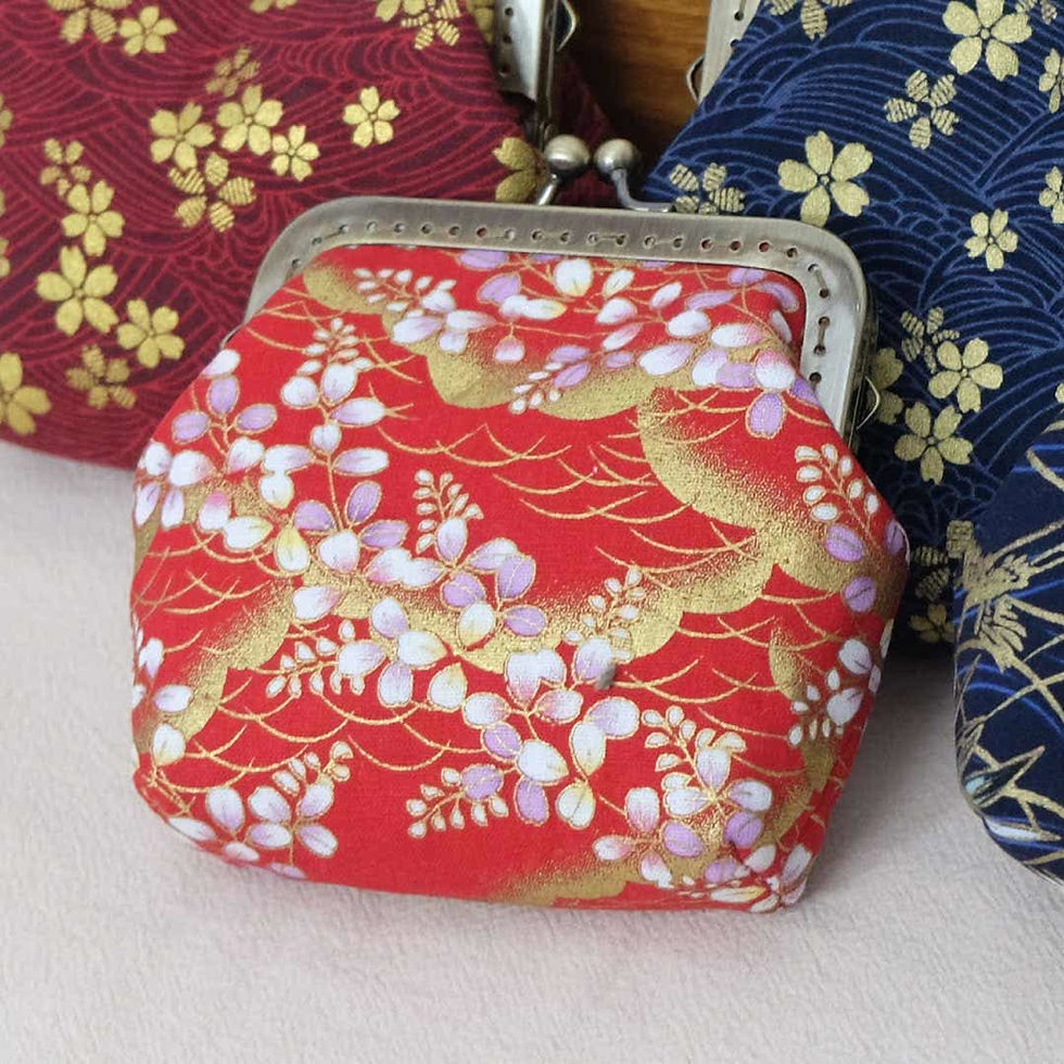 Hình thu nhỏ: Túi mini vải cotton họa tiết phong cách Nhật Bản