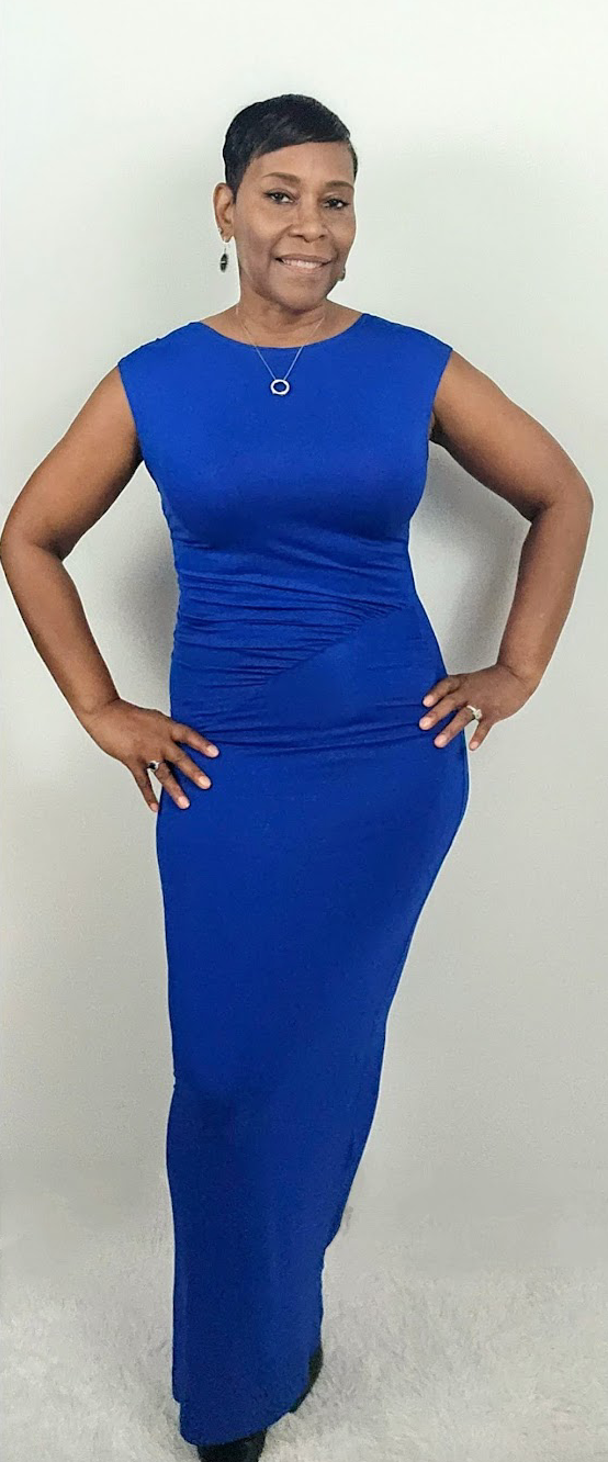 Thumbnail: Ruched Royal Blue Dress