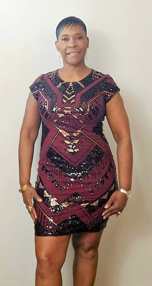 Thumbnail: Gold and Black Sequin Dress