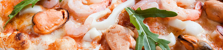 Les pizzas aux fruits de mer et poisson