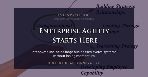Stay agile at scale. Intenovate helps large businesses modernize processes, drive innovation, and lead with clarity and compliance.