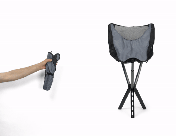 The most compact, lightweight and durable portable chair in high-end material and finish