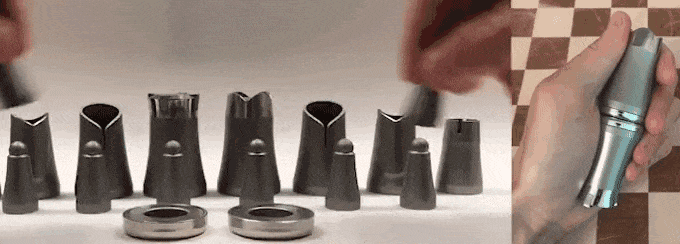 Crownes, Kickstarter, chess set, chess game, chess pieces, portable nesting