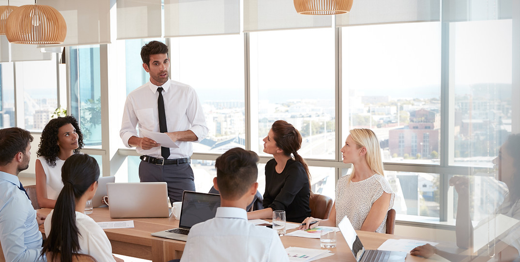 Business team planning growth supported by custom financing solutions