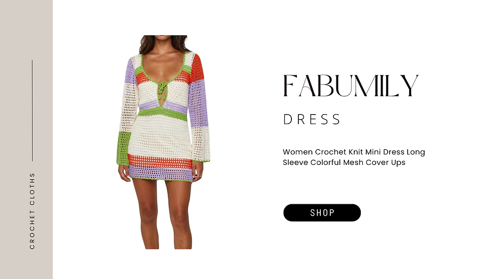 Model showcasing the best affordable crochet top and dress from Amazon - handmade fashion on a budget