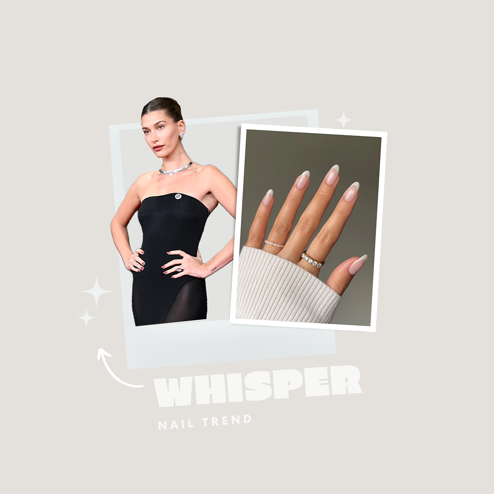 whisper nails, manimal manicure, Hailey Bieber nails, sheer nails trend, neutral manicure, 2026 nail trends, minimalist nails, luxury manicure, natural nails, soft glam nails