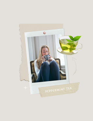 peppermint tea benefits, bloating relief, digestion support, nighttime tea, wellness routine, tea for bloating, relax with tea, herbal tea, healthy habits, better sleep