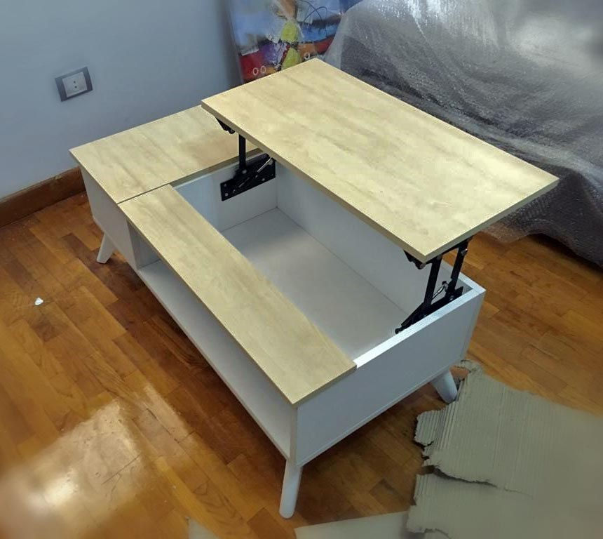 Thumbnail: Lift top cocktail table Beige color