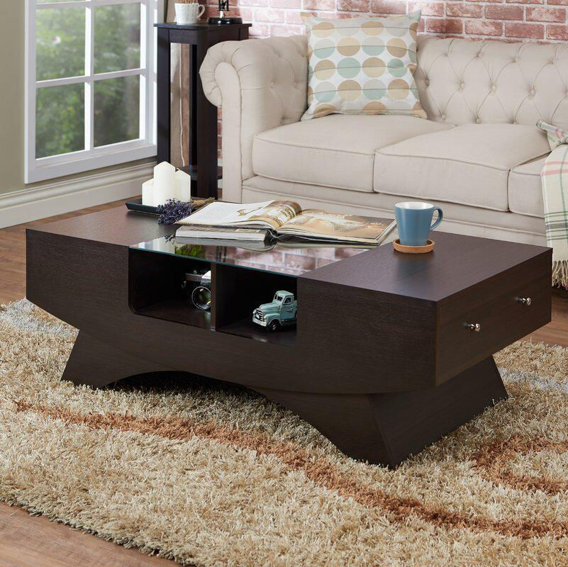 Thumbnail: Tea Table with drawer Dark Brown