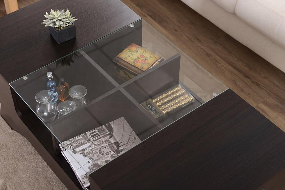 Thumbnail: Tea Table with drawer Dark Brown