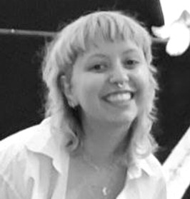 Black and white photo of AnneMarie