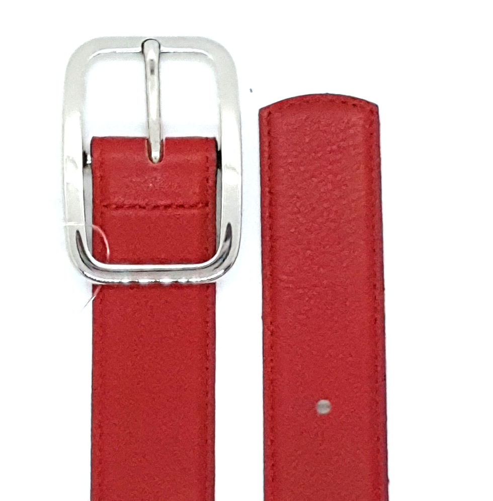Miniature : Ladie - Cuir véritable - Boucle Silver - Rouge