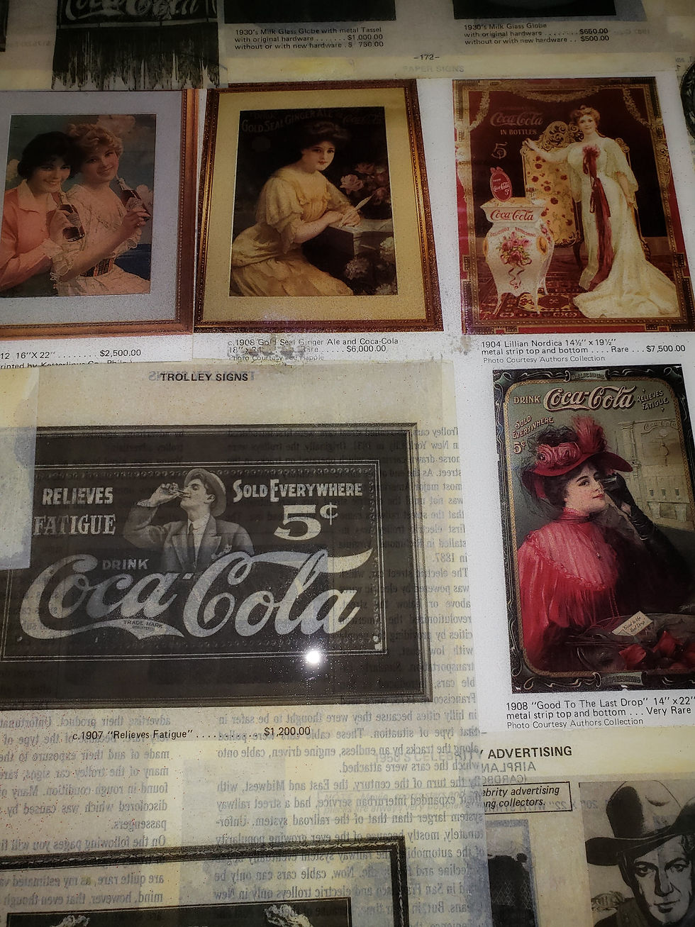Miniature : Table d'appoint Epoxy et Vieux Publicités Coca Cola