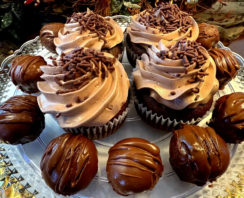 Chocolate Cupcakes Platter