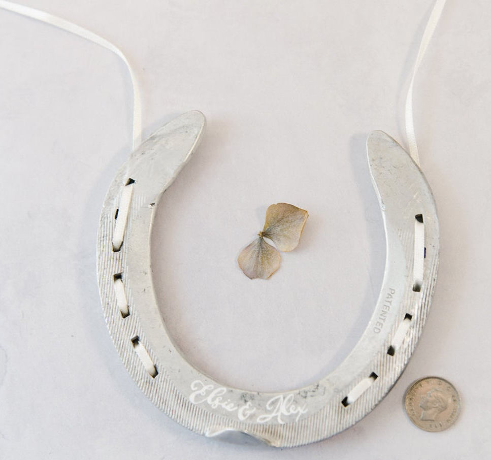 Thumbnail: Personalised Pearl Wedding Anniversary Lucky Horseshoe Gift