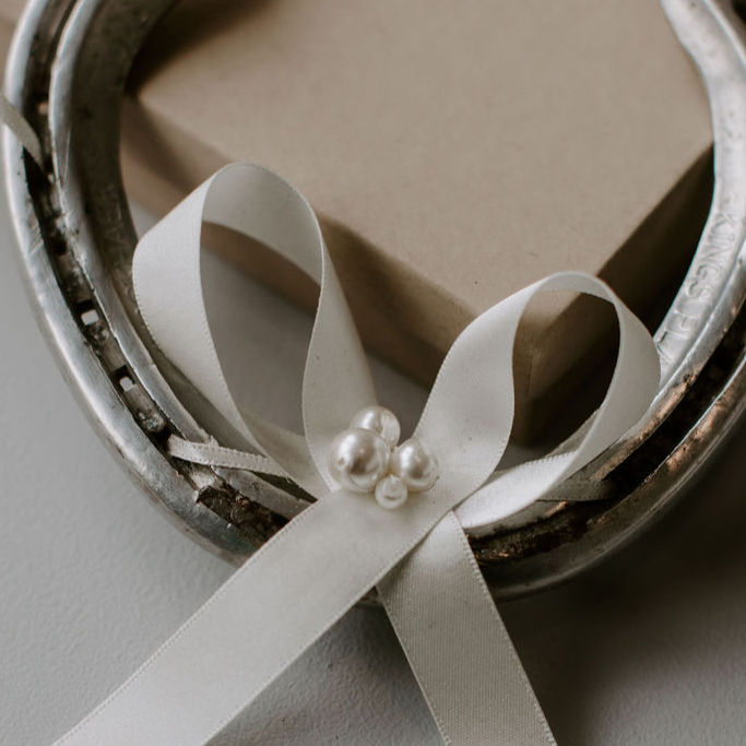 Thumbnail: Personalised Pearl Wedding Anniversary Lucky Horseshoe Gift