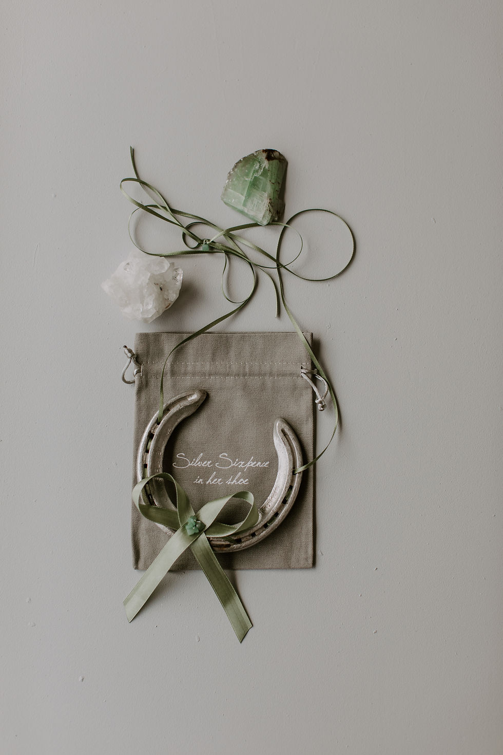 Thumbnail: Personalised Green Aventurine Crystal Lucky Wedding Horseshoe Gift