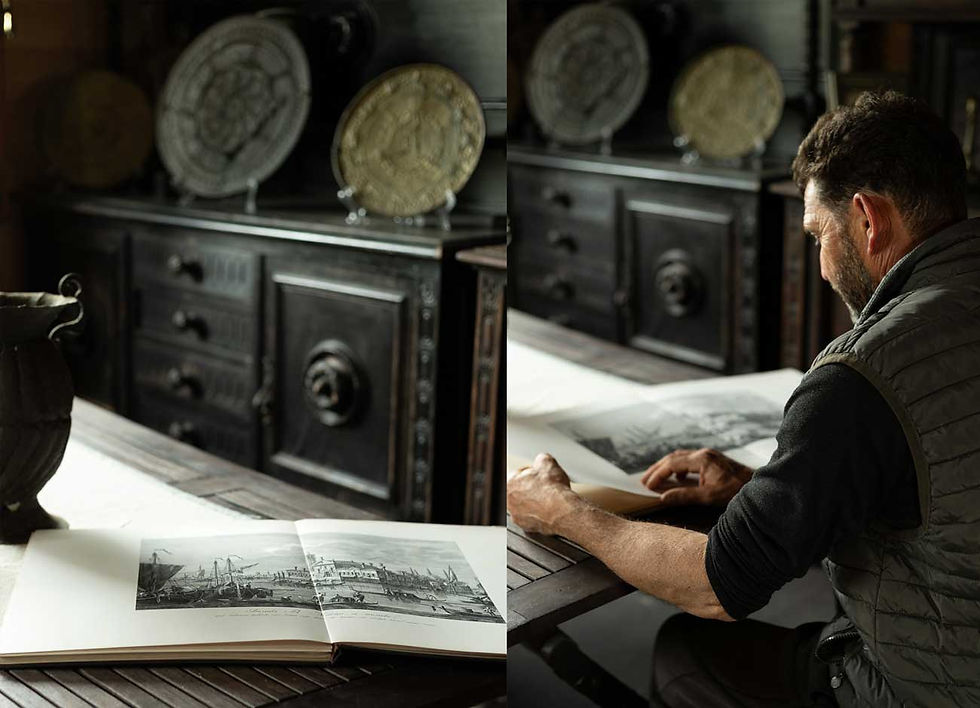 Domenico Rossi moecante nella laguna veneziana