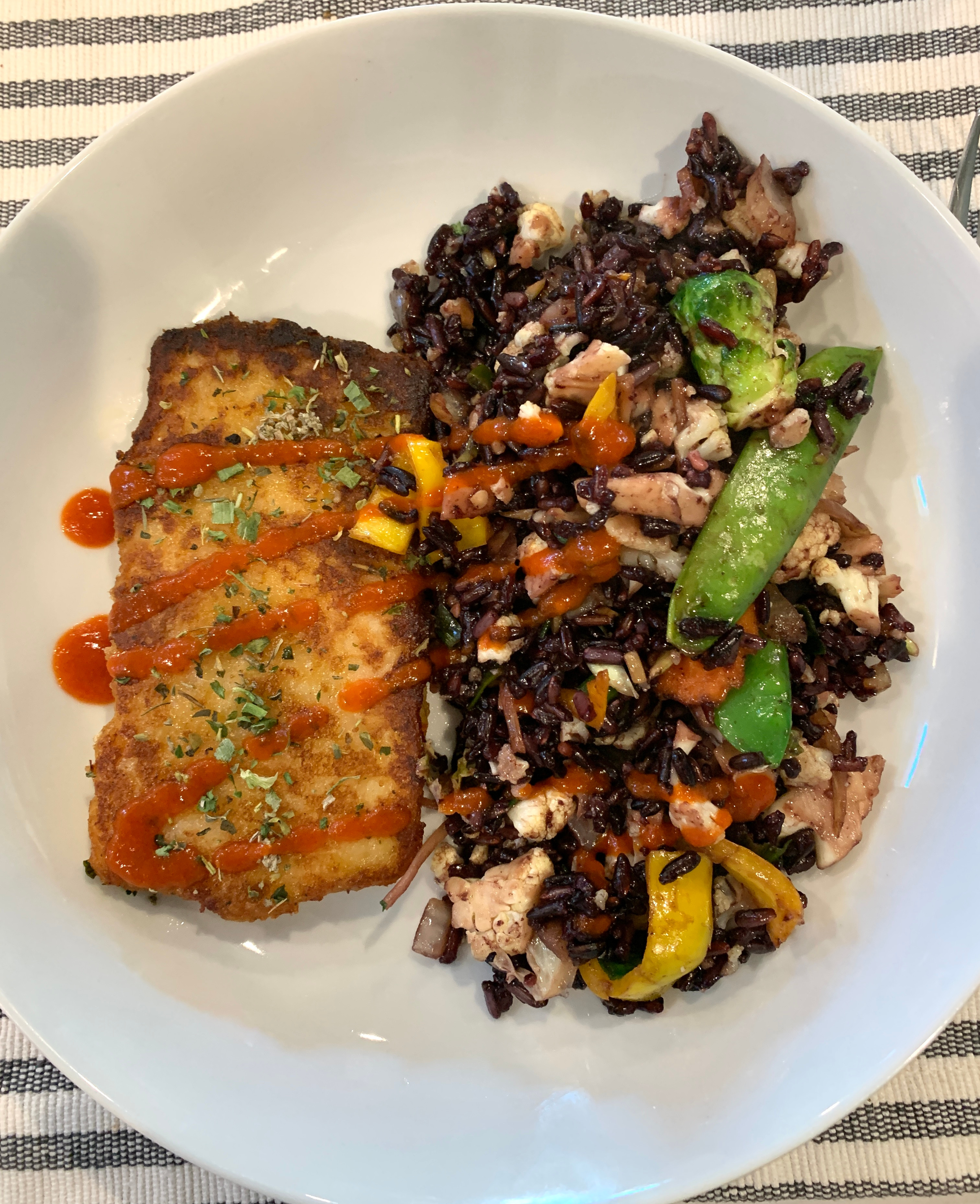 Balsamic Black Rice Honey Glazed Balsamic Salmon & Black and Red Cauliflower Fried Rice ...