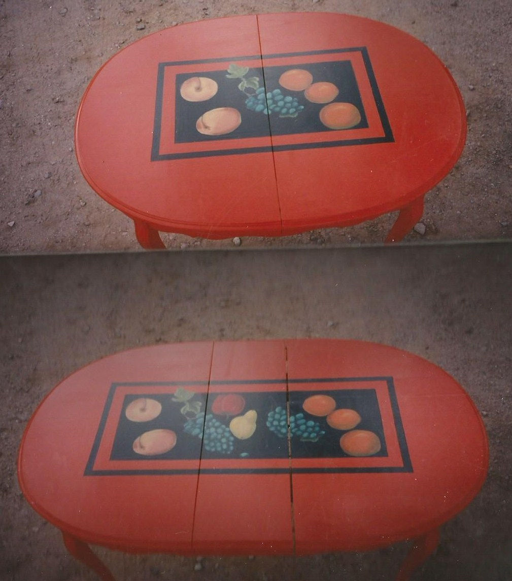 Fruit on Orange Table
