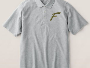 Top 5! Embroidery Monogram Letter F Initial Embroidered Polo Shirt