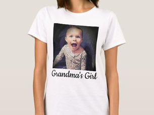 Best Deals! Grandma's Girl Custom Grandkids Photo T-Shirt