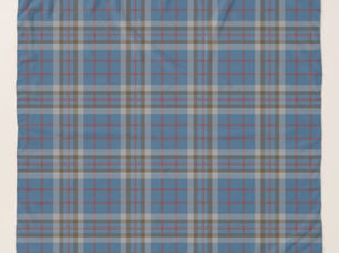 Top 10! Plaid Clan Thompson Grey Blue Tartan Scarf