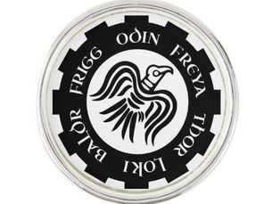 Big Deals! Norse Raven Banner Lapel Pin