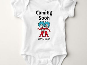 Big Deals! Dr. Seuss Thing One Thing Two Twins | Coming Soon Baby Bodysuit