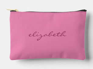 Hot Review! Custom Handwritten Name Text Template Pink Elegant Accessory Pouch
