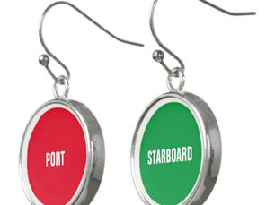Review Red Port and Green Starboard Earrings