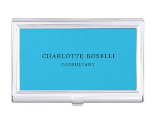 Best Deals! Minimalist Elegant Classical Professional Blue Business Card Case