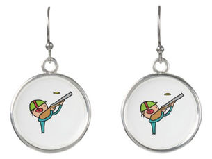 Top 10! Clay Pigeon Trap Shooting Earrings