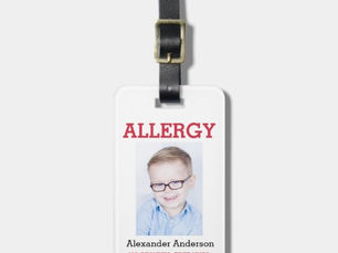 Hot Deals! Custom Photo Kids Allergy Alert ICE Warning Badge Luggage Tag