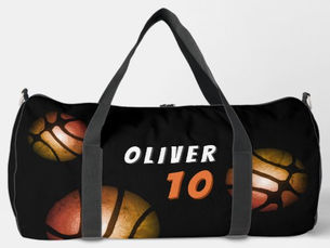 Hot Review! Basketball Ball Metallic Player Name Number Duffle Bag