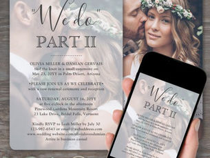 Top 10! Sequel Wedding 2 Photo Overlay We Do Part II Invitation
