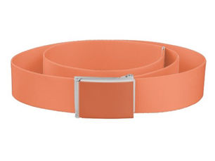 Best Price! Coral Rose Orange Solid Color Print Belt