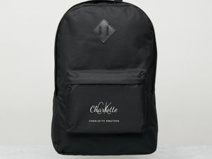 Top 5! Black white monogram initials name script port authority® backpack