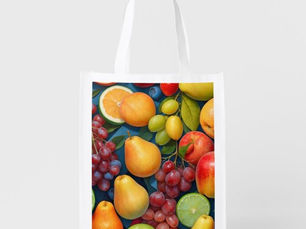 Top 5! Colorful fruits and berries  grocery bag