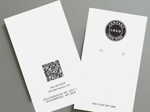 Hot Deals! Business Logo and QR Code Earring Display Card