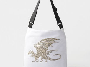 Top 10! Awesome Golden Mosaic Dragon   Crossbody Bag