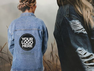 Best Price! Personalized Logo and Text Corporate Denim Jacket
