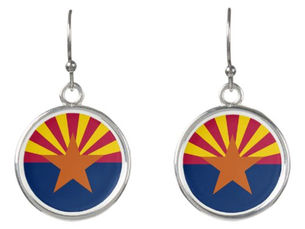 Best Price! Arizona State Flag Earrings