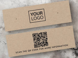 Hot Deals! Logo QR code stud earring Kraft paper display card