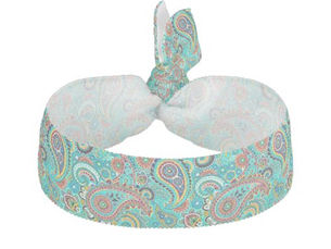 Top 5! Colorful Retro Paisley Ribbon Hair Tie